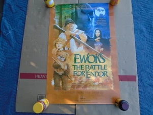 Star Wars EWOKS BATTLE FOR ENDOR Movie Poster Original Video Store Promo 1990* - Picture 1 of 3