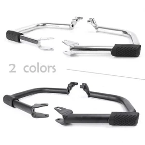 Engine Steel Crash Bar Guard for Harley Street 500/750 2015-2019 Chrome/Black - Picture 1 of 8