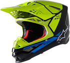 S.Tech For S M8 Factory Helmet Blk/Ylw Fluo/Blue Glossy 2x