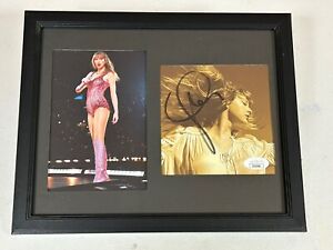 TAYLOR SWIFT AUTOGRAPHED SIGNED FRAMED FEARLESS CD COVER WITH JSA COA # AT50744