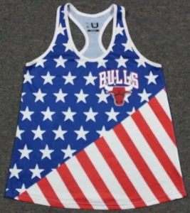 NBA Basketball Vintage Chicago Bulls USA Flag Jersey Tank Top Womens Medium Dunk - Bild 1 von 8