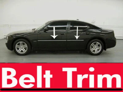 For Dodge CHARGER Chrome Body Side Molding Trim Kit 2006 2007 2008 2009 2010 - Image 1 of 4