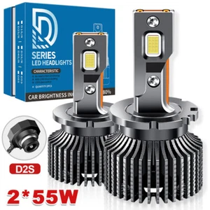 Pair CANBUS D2S D2R LED Headlight HID Xenon Bulb Hi/Lo Beam Light Replacement - Picture 1 of 21