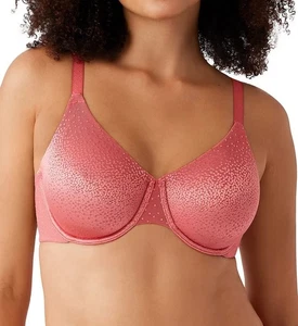 Sujetador con aros Wacoal Back Appeal 32D rojo mineral punto jacquard gancho y ojo - Imagen 1 de 16