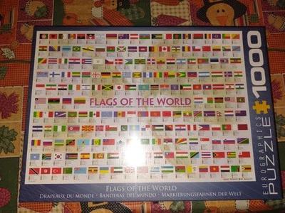 Flags of the World 1000 Piece Jigsaw Puzzle Eurographics New - Image 1 of 2