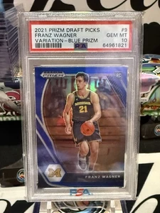 2021-22 Panini Prizm Draft Variations Prizms Blue #9 Franz Wagner/199 PSA 10 GL - Picture 1 of 2
