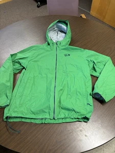 Mountain Hardwear Jacke Herren XL Regen Plasmic Dry Q Evap grün Reißverschlussschlitze - Bild 1 von 13