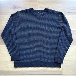 Smartwool Sweater Men’s XL Blue Ripple Ridge Tick Stitch Crew Neck Merino Wool - Picture 1 of 7