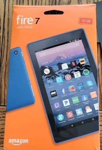 Amazon Fire 7 (7th Generation) 16GB Wi-Fi 7inch Tablet Marine Blue - Picture 1 of 4