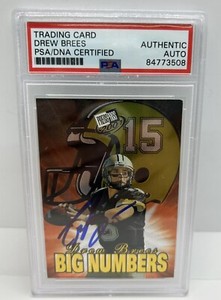 Drew Brees Signed 2001 Presspass Purdue Boilermakers Autographed RC PSA DNA Auto