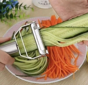 Streifenschneider/Spiralschneider für Gemüse-Spaghetti Sparschäler (Edelstahl) - Bild 1 von 9