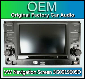 VW Golf MK7 Navigation screen stereo radio 6.5" Sat Nav touchscreen 3G0919605D - Picture 1 of 4