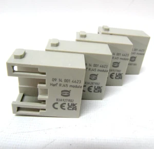 (LOT OF 4, NEW) Harting Han 1Mod-M RJ45 Module Male 09140014623 - Picture 1 of 4