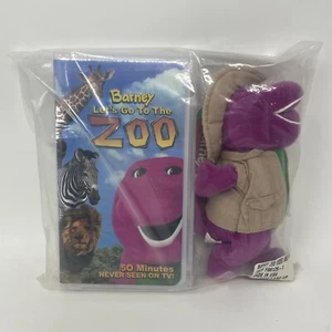 Barney & Friends New Old Stock Plush Doll VHS Zookeeper Let’s Go To The Zoo Rare - Picture 1 of 7