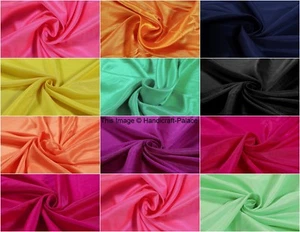 Plain Satin Silk Indian Craft Cloth Fabric Wedding decoration for Sewing By Yard - Picture 1 of 13