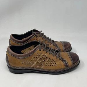 Aetrex Diana Shoes Womens 8 Brown Leather Cap Toe Perforated Oxford Casual Ortho - Picture 1 of 16