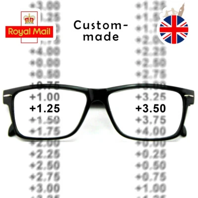 CUSTOM-MADE STRENGTH Trendy Reading Glasses Geek Optional Power available**^.^**