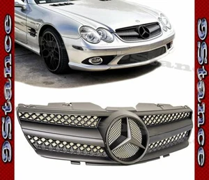 Fit 02-06 R230 SL Convertible Model Mist Matte Black MB Front Replaced Grille - Bild 1 von 3