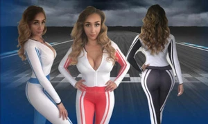 Grid Girl Catsuit | Racing Girl Outfit / Paddock girl / Black Blue or Red - Picture 1 of 12