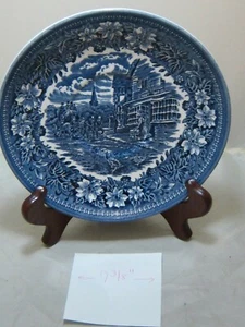 Coaching Taverns Royal Tudor Ware Staffordshire Blue Saucer for Cream Soup Bowl - Picture 1 of 6