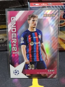 2022-23 Topps Merlin GAVI #U21-6 Under 21 Insert Barcelona PWE - Picture 1 of 2