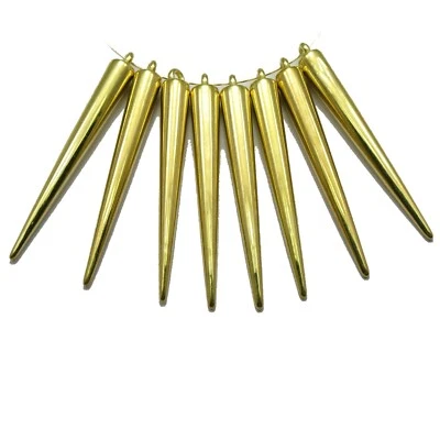 50 Gold Tone Metallic Acrylic Spike Pendants 52mm For Basketball Wives Earrings - image 1 of 4