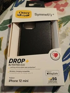 Otterbox Symmetry+ iPhone 12 Mini (5.4") w/ MagSafe Black Case (New) - Photo 1 sur 2