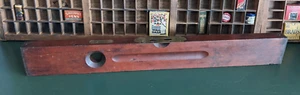 Antique 1896 Stanley Rule & Level ~ Beautiful No. 3 Wooden & Brass 26" Level - Picture 1 of 15