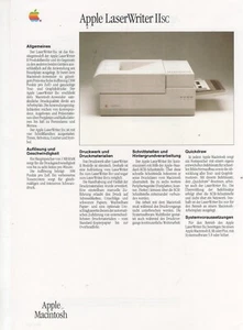 ITHistory (1987) APPLE DATASHEET: Laserwriter IISC (German) OF - Picture 1 of 1