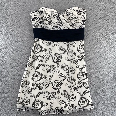 Vestido Casa Blanca Mercado Negro Para Mujer 6 Marfil Floral Seda Ajuste y Acampanado Sin Tirantes Foto 1 de 4