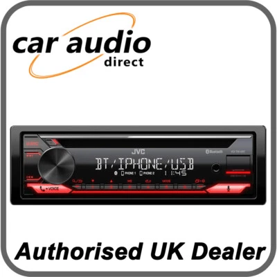 JVC KD-T812BT Bluetooth Stereo CD/USB/MP3/FLAC Player Radio Tuner iPhone Spotify - Image 1 of 3