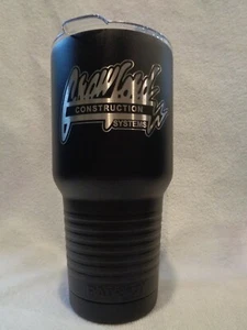 PATRIOT 30oz Tumbler Black New In Box Crawford Construction Systems Mug Cup - Picture 1 of 4