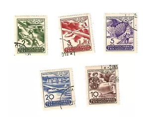 Yugoslavia 1950 Tercera Reunión Aeronáutica Juego Fino Usado - Imagen 1 de 1