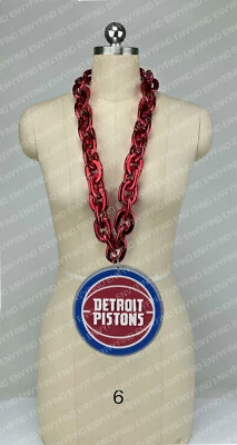 AMINCO New NBA DETROIT PISTONS Gameday BIG Fan Chain RED Fanchain