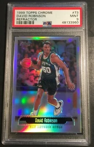 1999 DAVID ROBINSON TOPPS CHROME REFRACTOR #73 PSA 9 POP 3 NONE HIGHER - Picture 1 of 2