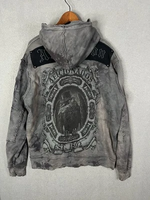 Sudadera con Capucha Reversible Grunge Talla XL Patín Aop Vintage Y2K Affliction Cremallera Completa Foto 1 de 4