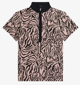 FRED PERRY AMY WINEHOUSE ZEBRA PRINT POLO SHIRT SG6553 ROSE PINK NEW WITH TAGS - Picture 1 of 12