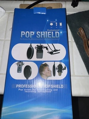 Protector de máscara de filtro pop de micrófono profesional con clip flexible de cuello de cisne 360° Foto 1 de 3