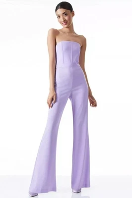 Современный классический сиреневый комбинезон без бретелек Alice + Olivia Lavera размер 10 - Изображение 1 из 4