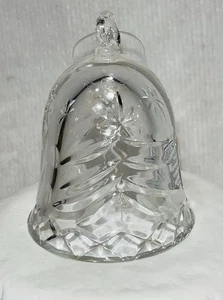 Campana de cristal de Navidad Samobor soplada a mano cortada a mano ilusiones de plomo Yugoslavia - Imagen 1 de 17