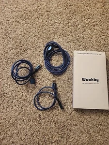 Wcakby USB Type C Cable Fast Charging ,3 Pack 1.6ft+3.3ft+6.6ft Android New Open - Photo 1 sur 4