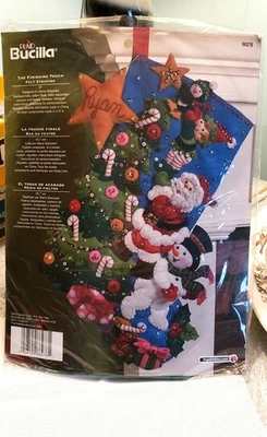 Kit de meias de feltro Bucilla "The Finishing Touch" novo - Imagem 1 de 4