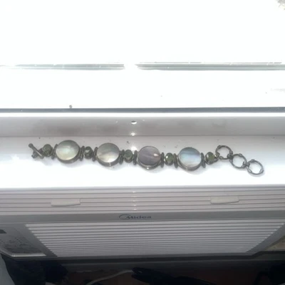 Preowned sterling Silver Bracelet W Marking lovely Piece! - Image 1 of 3