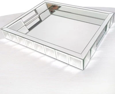 Wocred Perfume Tray,Super Gorgeous 15" x 11" x 2", Silver  - Image 1 of 4