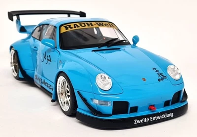 Solido 1/18 - Porsche 911 993 RWB Shingen 2018 Blue Diecast model car - Image 1 of 4