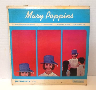 Mary Poppins de Walt Disney (disco de vinilo Gladwynne de colección) Gini & Dru Dee Foto 1 de 4