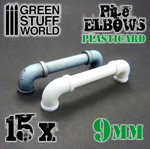 Codos de Plasticard 9 mm - Tuberías Cañerías Plastico HIPS Poliestireno Choque - Imagen 1 de 4