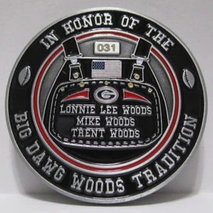 UGA UNIVERSITY OF GEORGIA BULLDOGS FOOTBALL WOODS FAMILY TRADITION COIN - Bild 1 von 3