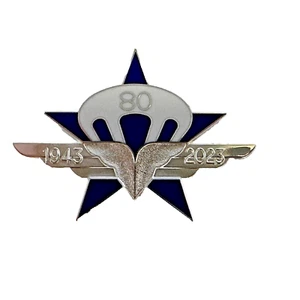 1° Rgt Chasseurs Para, RCP, 1943 - 2023, 80° Anniversaire,façon argent matriculé - Imagen 1 de 2