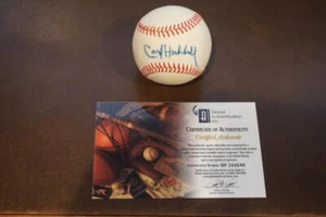 BÉISBOL CARL HUBBELL FIRMADO UNA SOLA VEZ CON CERTIFICADO GAI 100 POR CIENTO AUTÉNTICO MUY BOLD SI - Imagen 1 de 3